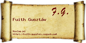Fuith Gusztáv névjegykártya
