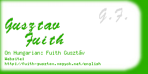 gusztav fuith business card